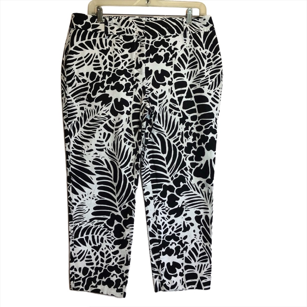 Talbots Hampshire black/white textured pants 10